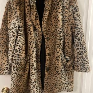 Popsugar Faux Fur Lined Coat size medium